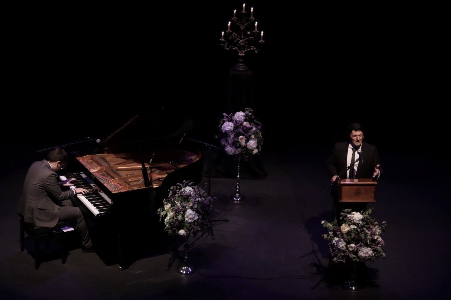 Javier Cecilia y Evaristo Cuevas durante Aires de Pasión
